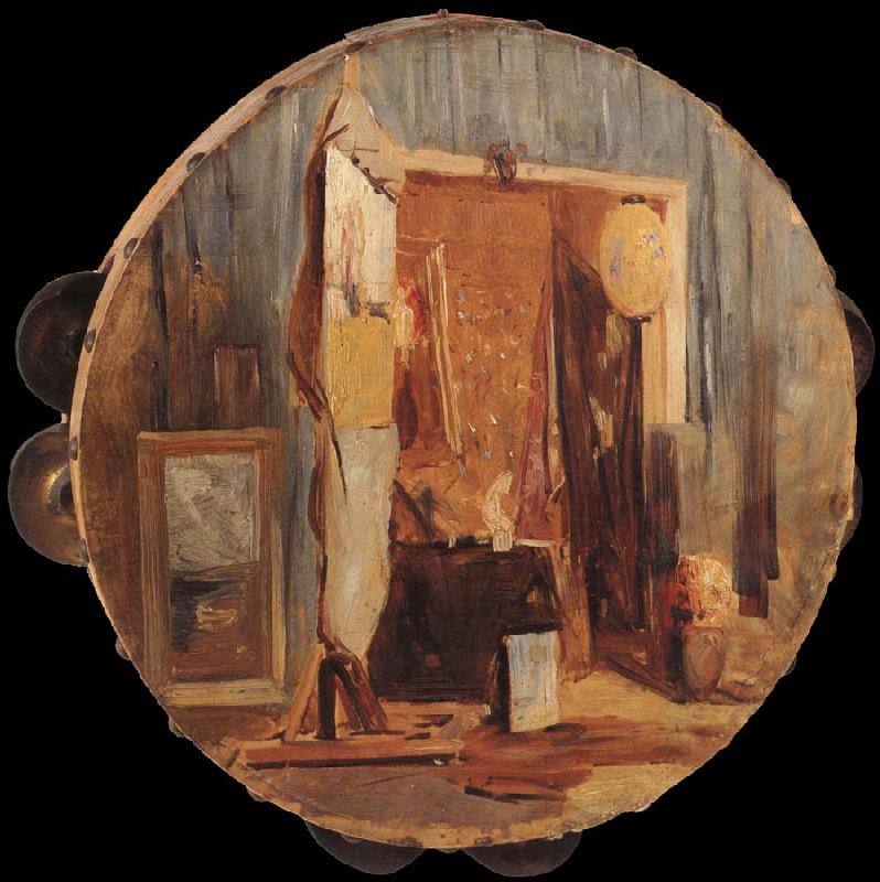 Arthur streeton in the artist-s studio oil painting image